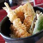日本料理　きびと - 海老天丼です。