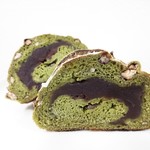 カミバン - 【2018.12】抹茶と小豆のぱん(カット断面)