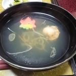Washoku Iroha - カツ重特製ソース（￥850）のお吸い物