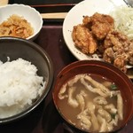 博多もつ鍋 やまや - 唐揚定食 1100円