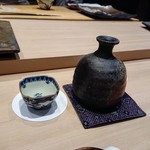 鮨　縁 - 熱燗は愛媛県西条市の石鎚純米備前雄町