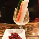 焼き鳥 とりら - ◯肉味噌、野菜スティック様