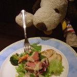 オルガニコ - ドレッシングがとっても美味しいね〜お野菜も美味しい〜産地直送の有機野菜なんだって。