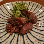 ながほり - 肝とズリ、ニンニクオーブン焼き