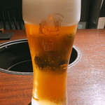 炭火焼肉 ふちおか - 生ビール エビスビール 650円