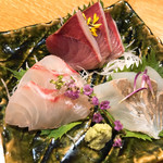 食彩Kikumizu - 本日のお造り3種盛り 1200円