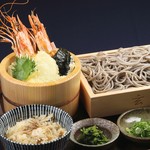 Shrimp tempura soba set