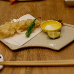 恵比寿 箸庵 - 季節の天ぷらはエビ天