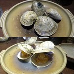 ろばた - たぶんホンビノス貝の陶板蒸し