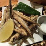 心楽 - 焼酎によく合う。キビナゴ君。