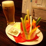 Matsuyamachi Baru Paso - 生ビール＆スティックサラダ