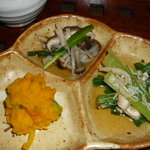 Cafe yukiwa - お浸しやサラダなどの小鉢３品☆