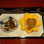 うかい鳥山 - 焼胡桃豆腐　ぜんまい旨煮