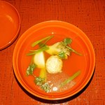 うかい鳥山 - うずら丸　舞茸　芹　蕪