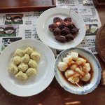 しげの屋 - 力餅（あんこ、きなこ、大根おろし）