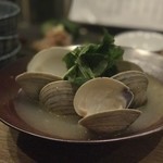 あてまき喜重朗 - 白ハマグリの酒蒸し 780円。※人数分に調整