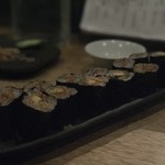 あてまき喜重朗 - あてまき；うなぎクリームチーズ 580円、納豆味噌 480円。