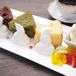 Chiffon cake tasting set