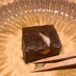 銀座 しのはら - 黒糖と百合根の葛焼き