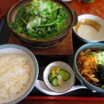 江戸家 - せり鍋定食（小そば付き）　950円