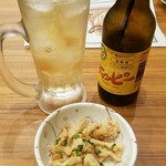 旨唐揚げと居酒メシ ミライザカ - ホッピーセット499円+お通し300円（税別）