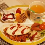 cafe 8 - お子様ランチ。ハンバーグ美味しい。