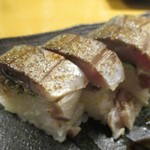 Sakanayahachibee - 焼き鯖 の 棒寿し。　　　　　　2018.12.20