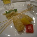 コース３皿目（白身魚のフリッター）