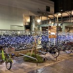 らーめん小鉄 - 自転車置き場もイルミネーション♪