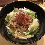 饗 くろ喜 - 「花の季葱と豚バラの煮干しそば」1000円