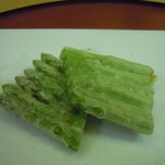 天ぷら 京星 - アスパラ