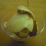 天ぷら 京星 - アイスクリーム　コーヒーリキュール掛け