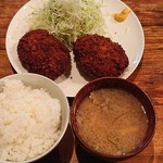 イベリコ豚おんどる焼 裏渋屋 - メンチカツのランチ1,300円