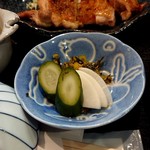 お料理ひろせ - お新香3種盛り合わせ。