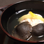 御料理 寺沢 - 蟹真薯とぶなしめじの椀