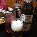 旬魚たつみ - 瓶ビールとチューハイ