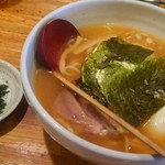 会津ラーメン 和 - 味玉特製醤油ラーメン＋青じそ