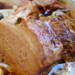 天橋立 くじからラーメン - 2018年12月　木材並みの厚さのチャーシュー