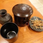 Teuchi Soba Jinsui - そば焼酎　佐久の花400円