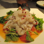 中国四川酒家 蔓山 - 白烏賊とトマトのサラダ　山椒風味