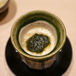 鮨 由う - 茶碗蒸し 昆布ダシと醤油に漬けた海苔 シャリ混ぜ