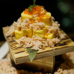 北海道海鮮・離れ情緒～ 西５東３～ - 本ズワイ蟹のぶっかけ出汁巻き玉子