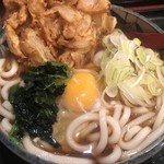 麺房 八角 - 朝そば（うどん大盛り）+玉子 ¥320+60