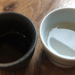 手打そば　稜庵 - そば湯