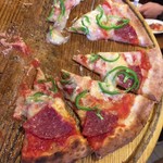 ナポリの食卓 - サラミとピーマン