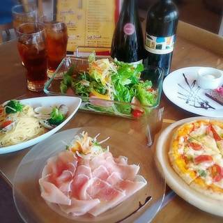 昼飲みに ランチミニコース 90分飲み放題 2 500円 税込 嬉しい生ハム1時間食べ放題付き マルタニ Marutani 福間 ダイニングバー 食べログ