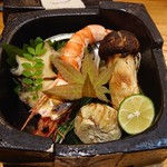 露石 - 鮑や海老と松茸