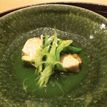 祇園 又吉 - 鰆と九条ねぎ、ほうれん草のすり流し