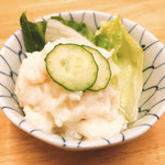 とんかつ燕楽 - ロースカツ定食のポテサラ