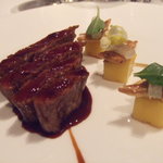 レストラン サンパウ - Deustacion　イベリコ豚のプルーマ　マンゴー、冬瓜、ジャマイカンペッパー